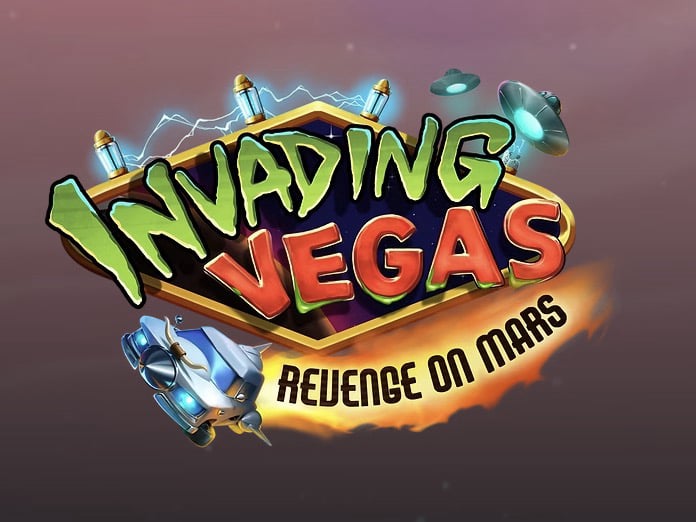 Invading Vegas Revenge – Stylized Interface from the Reel Game Voyage Fictional Social Casino Simulation 